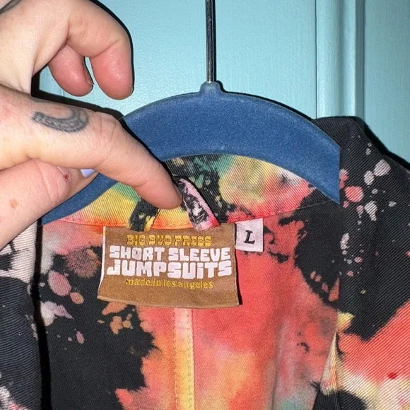 Big Bud Press Multicolor Short Sleeve Jumpsuit - Picture 2 of 6